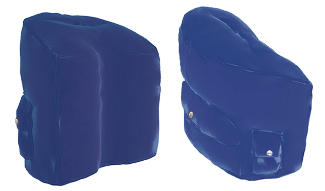 Inflatable travel pillow by Zhenya Tsintseva